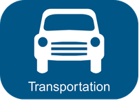 Car icon for transportation.