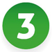 green circle with white number three in the center