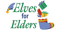 Elves for Elders stocking with presents inside