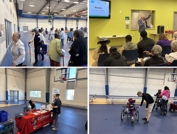 Collage of poeple at event for Livibale Cuyahoga Housing event.