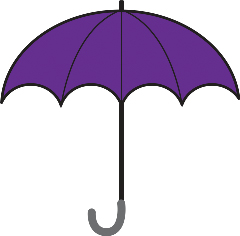 graphic of a purple umbrella